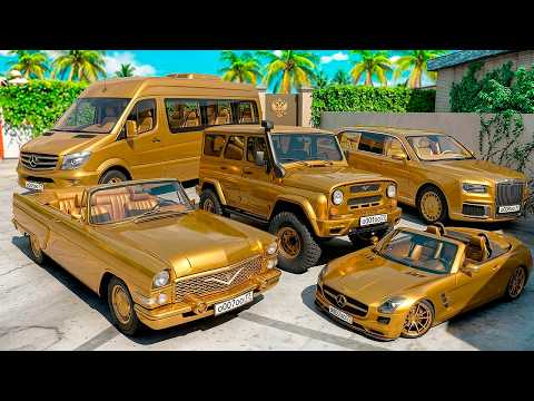 STOLE A BUNCH OF GOLDEN MODDED CARS FROM A RICH KID IN GTA 5! THIEVES BATTLE IN GTA 5 ONLINE!