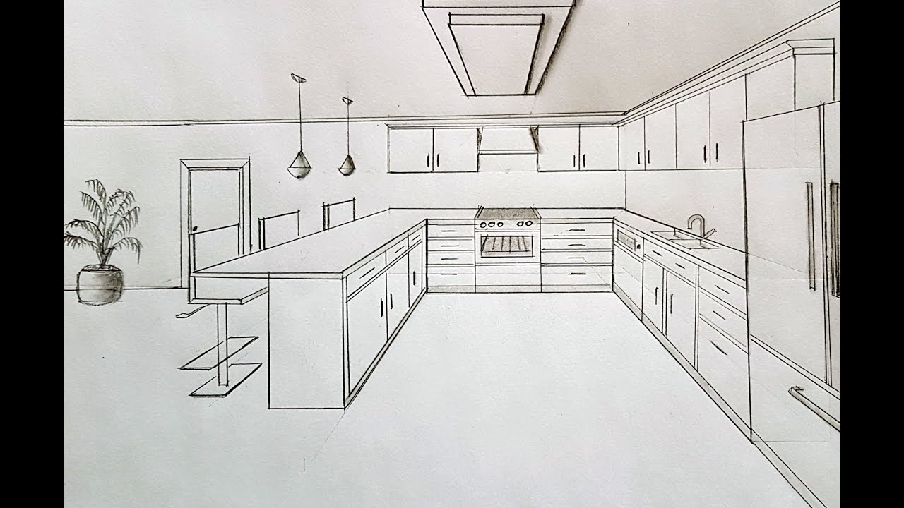 55 How to Draw Kitchen Cabinets  Chalkboard Ideas for Kitchen Check more  at httpwwwplanetgreenspotcom2019howtodrawkitchencabin  Desain  Dapur Sketsa