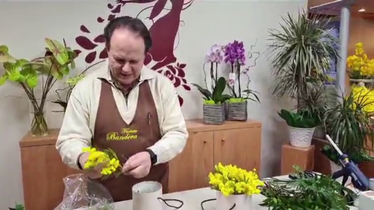 Tutorial composizione con mimosa Festa della Donna