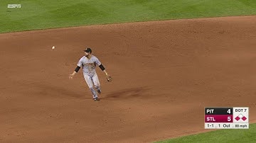 PIT@STL: Piscotty hustles home on a fielding error