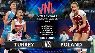 Turkey vs Poland | Highlights | Women's VNL 2019