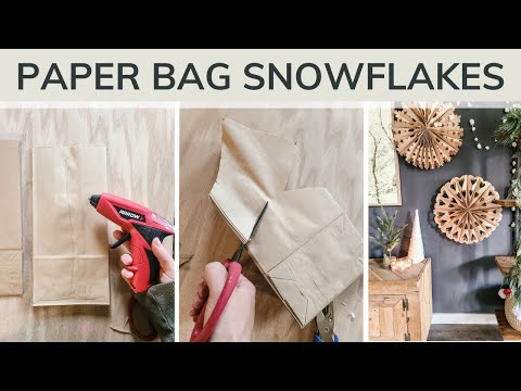 Cheap and Easy Paper Bag Snowflake Craft - Making Manzanita