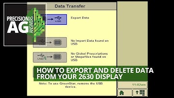 A Basic Step to Clean Agronomic Data: How to Export and Delete Data on 2630 Display