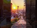 Beautiful Sunset Street View in Japan | Peaceful Japanese Neighborhood