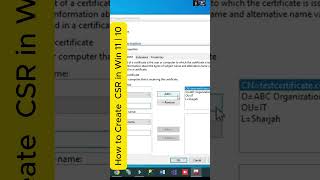 How to Create SSL Certificate Signing Request (CSR) in Windows 10 | 11 #csr #windows11 #server