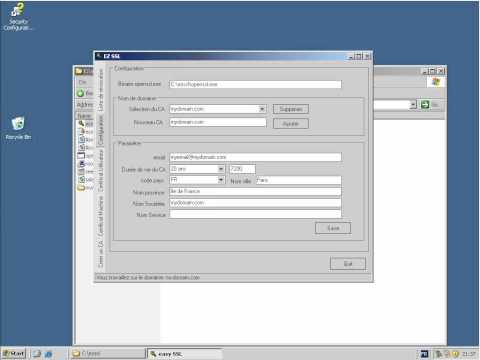 Creer un certificat avec OpenSSL et EZSSL