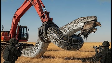Brave Heroes Save Mother Eagle from Dangerous Giant Python’s Attack! 🦅🐍