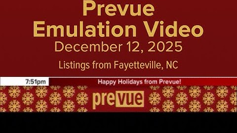 Prevue Emulation (Dec. 12, 2025)