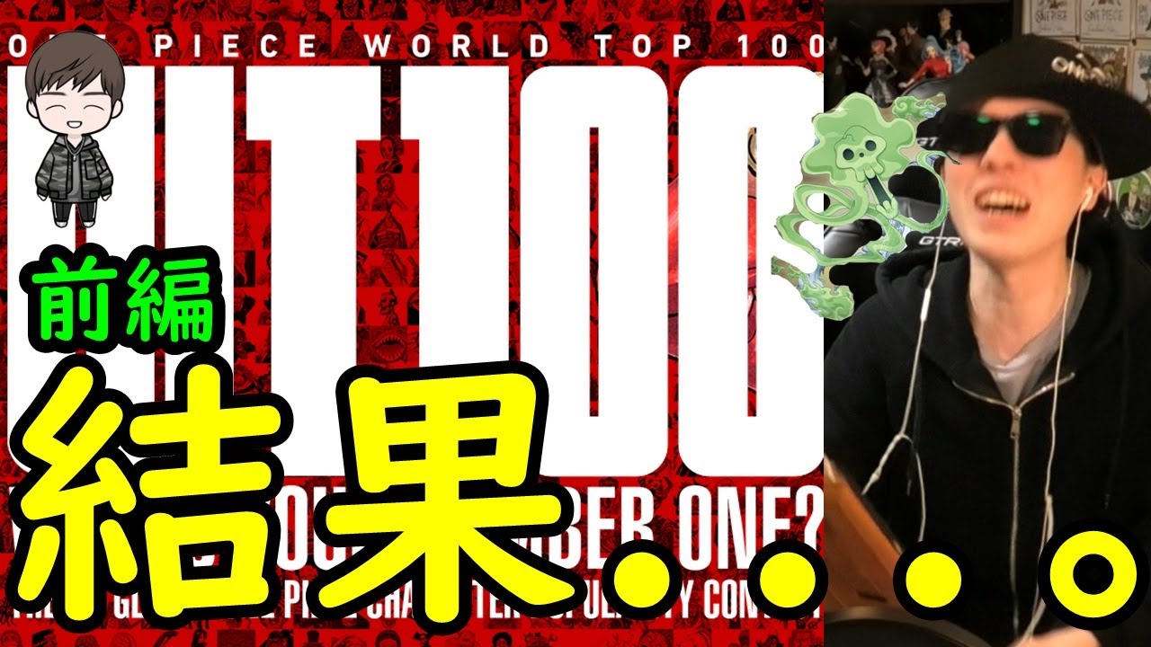 ワンピース人気投票 リアルタイムで見ながらひたすらブルックtop入りを祈り続けた結果 Wt100 Youtube
