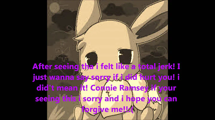 To connie Ramsey: Forgive me....- LPSangel115