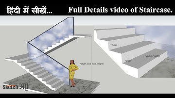 How to make staircase full details video. Sketchup stair.