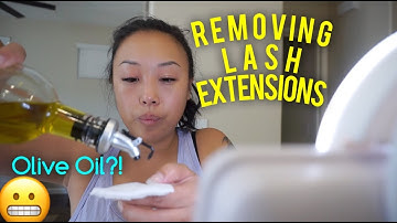 REMOVING LASH EXTENSIONS WITH OLIVE OIL?! | VLOG #156