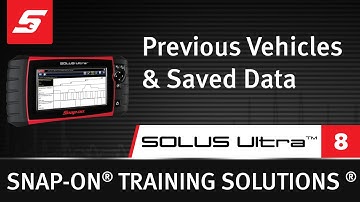 Previous Vehicles & Saved Data: SOLUS Ultra™ (8/8) | Snap-on Training Solutions®