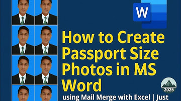Create Passport Size Photos in MS Word FAST with Mail Merge