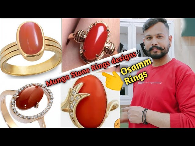 Ramneek Jewels Divya Shakti 6.25-6.50 Carats Red Coral Ring (Moonga/Munga  Stone Silver Ring) 100% Original Gemstone (H) : Amazon.co.uk: Fashion