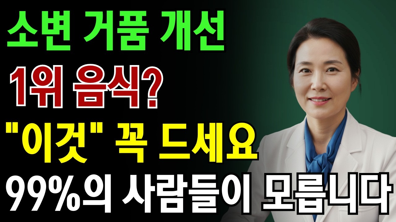 신장 건강 지키는 천연 음식 1위부터 3위까지! 소변 거품 개선하고 신장 활력 되찾기|노인 건강 | 의사가 말하는 노년건강