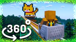 🎢 One Line Minecraft Roller Coaster 360° VR – Hold On Tight for the Ultimate Ride!