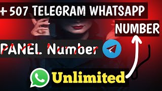 100 Method Free 1 Panel Unlimited Number Telegram Whatsapp Number Otp Number Otp