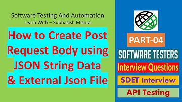 04 - Create Post Request body using JSON String data and External JSON File in Rest Assured
