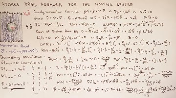 Fluid dynamics | Derivation of the Stokes law drag formula F=6πrvη (remade)