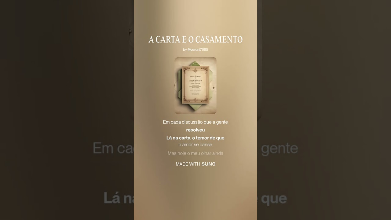 A CARTA E O CASAMENTO