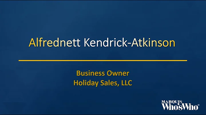 Alfrednett Kendrick-Atkinso...  Honored for Her Bu...