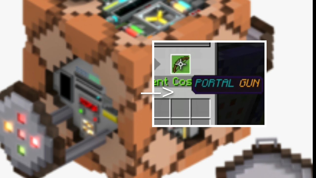 HOW TO MAKE A PORTAL GUN IN MINECRAFT!! NO MODS OR ADDONS Using