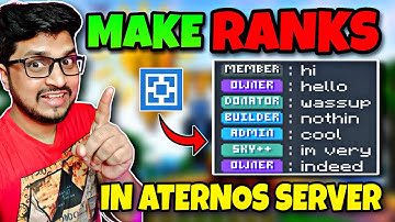 How To Make Ranks in Aternos Server | How To Create Ranks In Aternos | Make Ranks With Luckperms