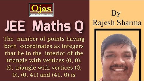 The number of points having both coordinates as integers that lie in the interior of the triangle