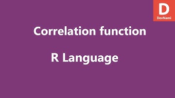 R Programming Corelation function