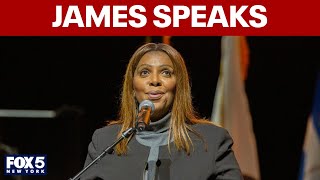NY AG James speaks at Mamdani rally after indictment: 'I fear no man'