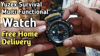 Yuzex Survival Multi Functional Waterproof Watch Sitara Market Peshawar Kamran Traders