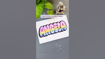 Calligraphy | Easiest way to write bubble letters #art #howto #shorts #tutorial
