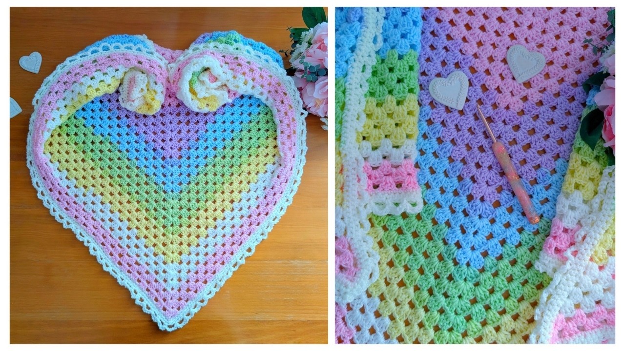 Простой мастер-класс по вязанию винтажной шали крючком | Как связать шаль крючком для начинающих....