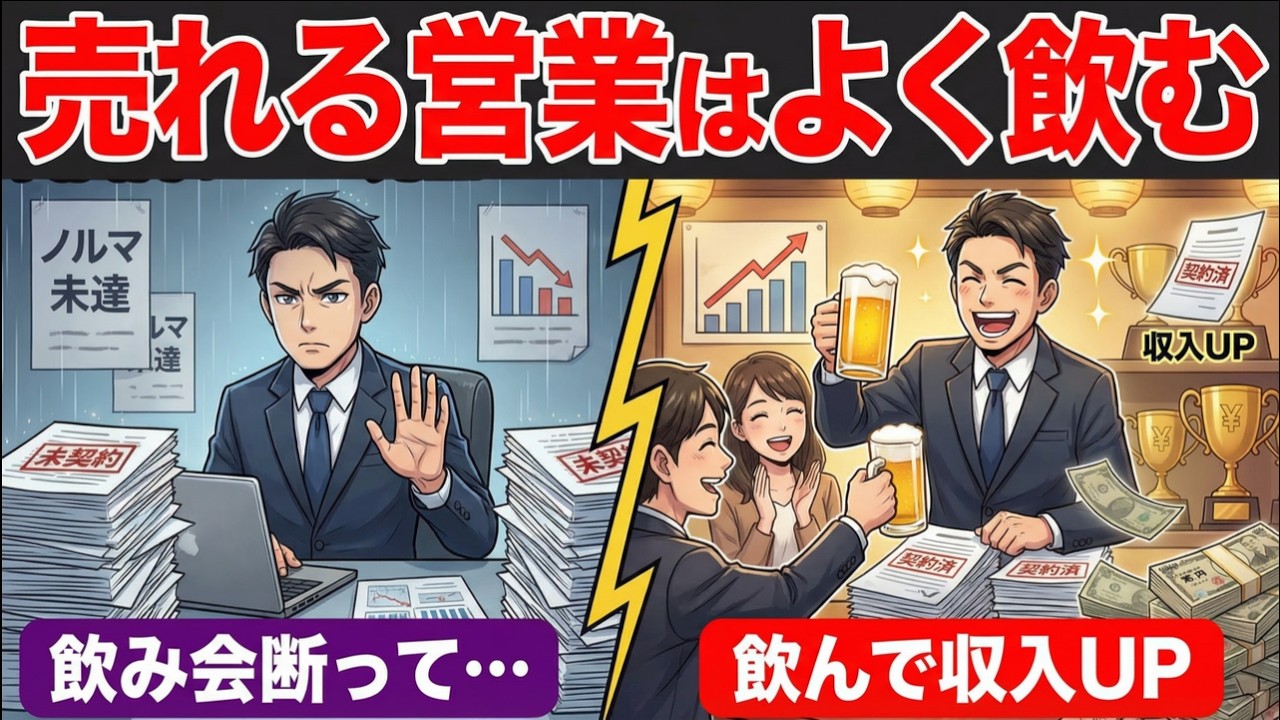 【衝撃】売れる営業マンは「よく食べて よく飲む」【科学が証明】