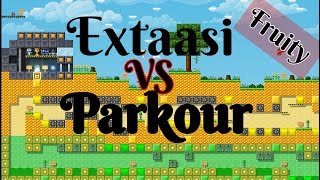 Pixel Worlds - Extaasi VS Parkour! - #9 (Fruity) Nice Design!!
