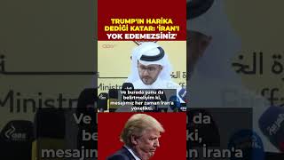 Trumpın Harika Dediği Katar İranı Yok Edemezsiniz