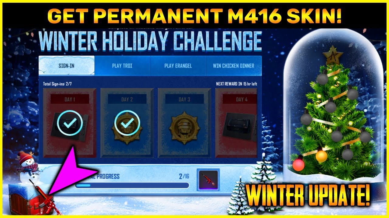 Get Permanent  M416 Skin In Pubg New State || Winter Update is Here (Hindi)