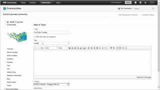 Using Connections Start a Forum Topic
