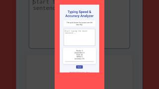 Typing speed Checker #day2_BeAPartOfMySuccess
