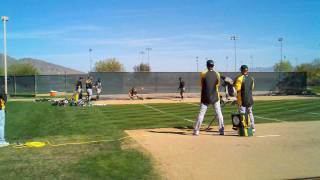 Catchers drills at spring training