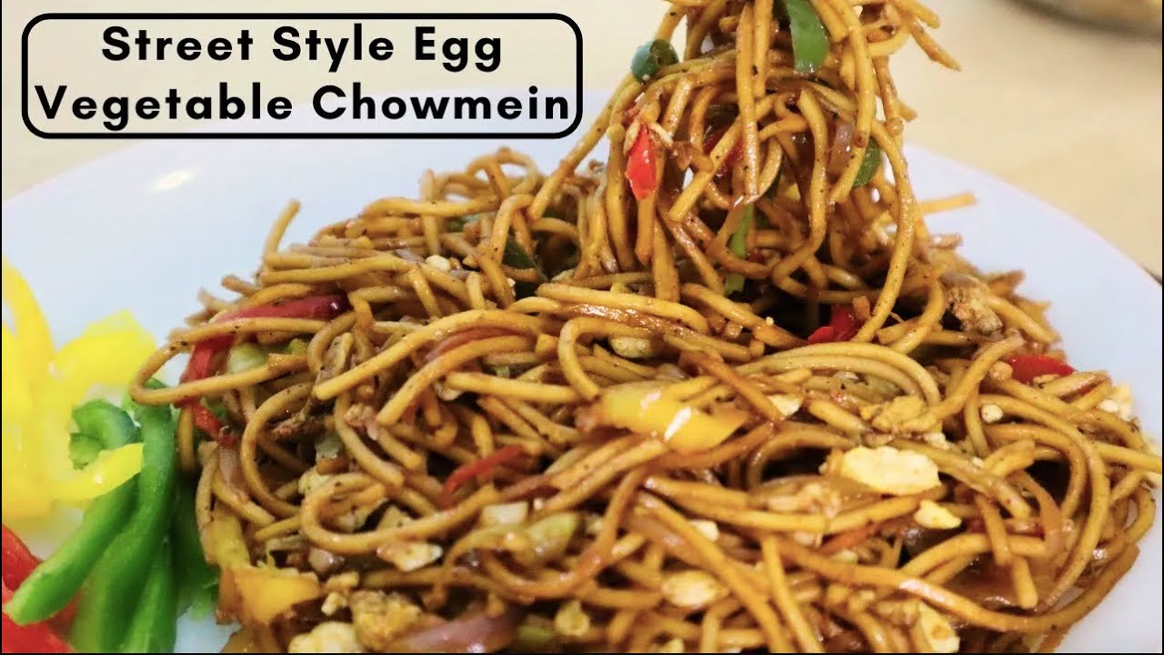 Egg Chowmein Recipe Street Style Noodles Recipe Street Food Street Style Chow mein Recipe
