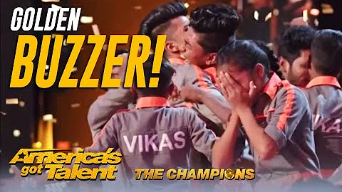 V. Unbeatable: The Indian Dance Crew BACK For a Second Chance Get Golden Buzzer! AGT Champions