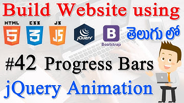 #42 How to Build Website using Html, CSS, JS, jQuery, Bootstrap - Progress Bars jQuery Animation