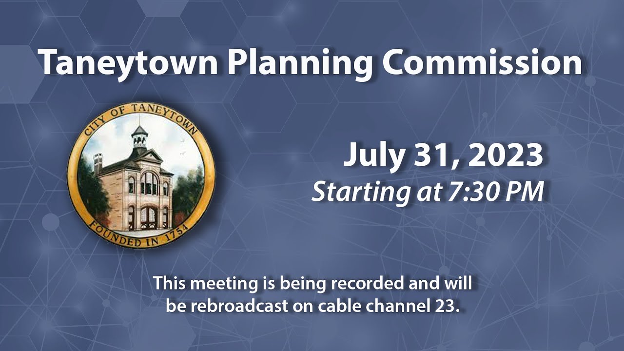 Taneytown Planning and Zoning Meeting 7312023 YouTube