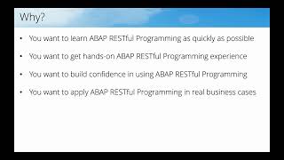 Build Fiori Apps Using ABAP RESTful Programming Why use ABAP RESTful Programming?