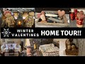 COZY Winter HOME TOUR/ VALENTINES Decor