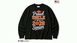 Proud Uncle Of A 2026 Senior Funny Basketball Graduation Gift Shirt