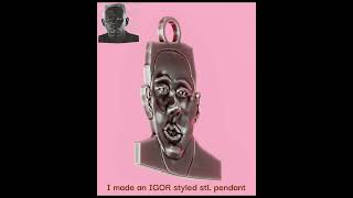 Tyler The Creator IGOR pendant stl. file #igor #tylerthecreator #jewellery #3dprint #jewelry