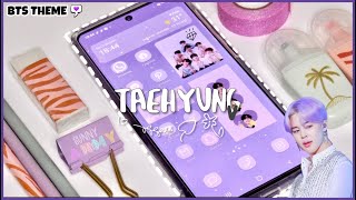 Personaliza tu Android Aesthetic 2022 BTS theme purple screenshot 5